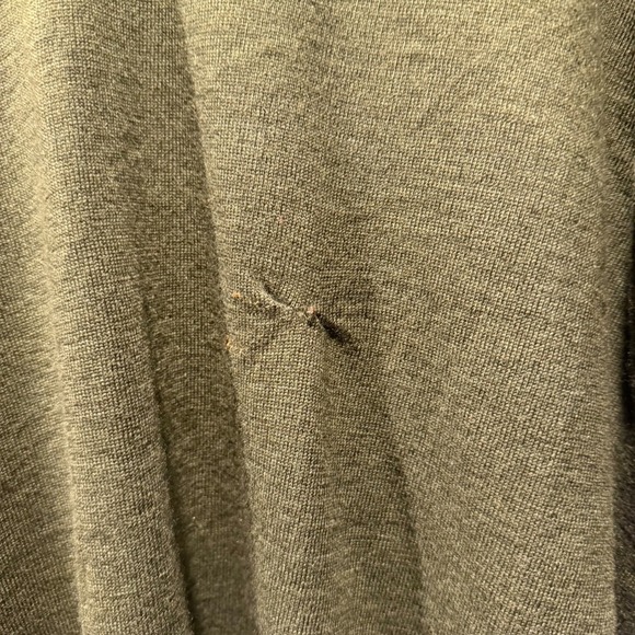 Orvis Mens V-Neck Sweater Long Sleeve Green Knit Pullover Fly Fishing - Picture 4 of 4